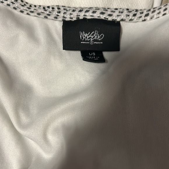 Mossimo black & White Printed Wrap Dress - Large - Picture 4 of 5